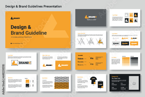 Brand Guidelines template or Brand Book presentation layout