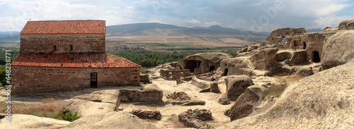 An ancient rock-hewn town Uplistsikhe in eastern Georgia,one of the oldest urban settlements in the country.  photo