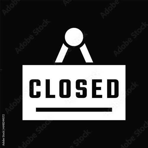 Closed icon Illustration design