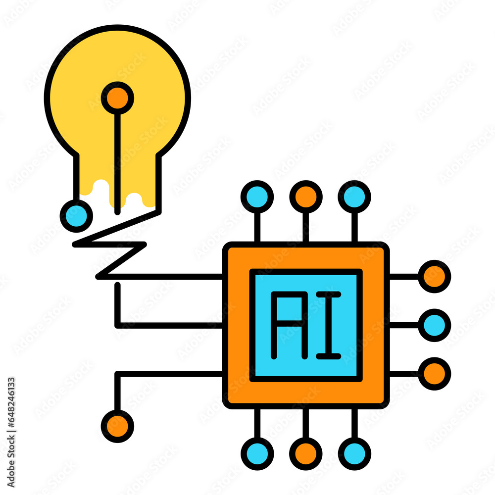 colorful AI Creative icon on white background, icon design for apps, presentation, banner, sign, symbol, logo. Artificial intelligence icon concept. vector illustration. colorful AI Creative icon on white background, icon design for apps, presentation, banner, sign, symbol, logo. Artificial intelligence icon concept. vector illustration.