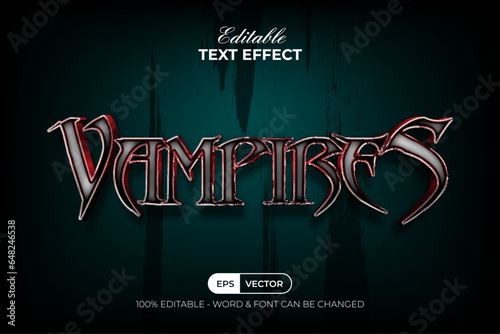 Vampire Text Effect Horror Style. Editable Text Effect.