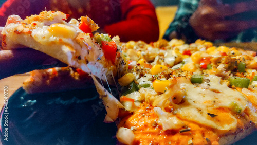 Tastey Vegetable pizza slices