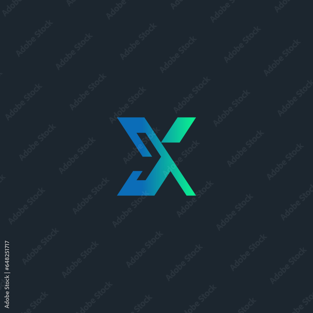 X LOGO, ELEGANT X LOGO DESIGN ISOLATED ON DARK BACKGROUND, GRADATION X X LOGO, ELEGANT X LOGO DESIGN ISOLATED ON DARK BACKGROUND, GRADATION X