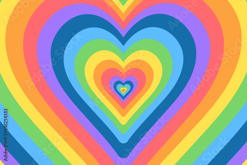 rainbow pastel heart background / wallpaper 