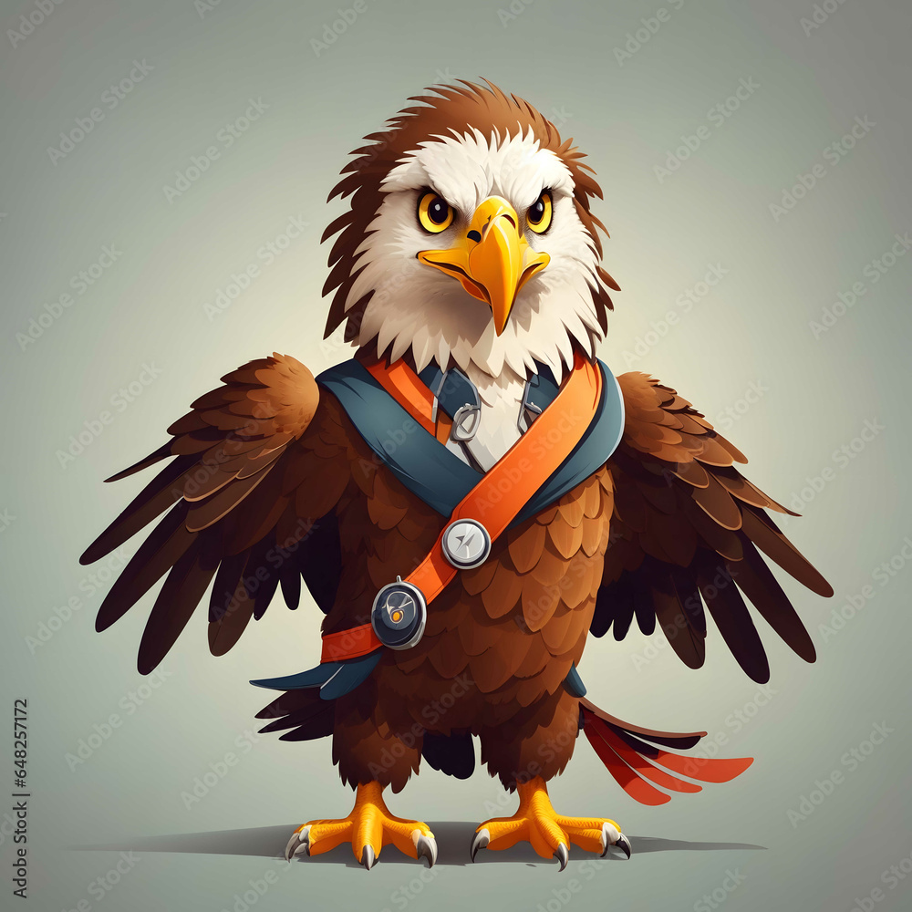 Fototapeta premium Eagle Bird Illustration AI Generative