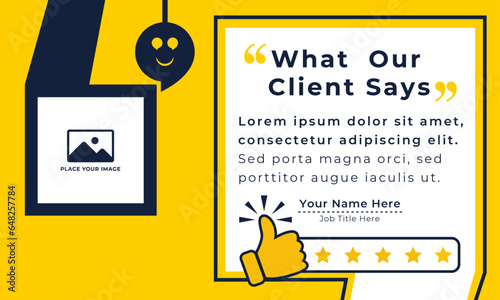 Client or customer service review feedback testimonial social media post, Customer or client service feedback review post design template