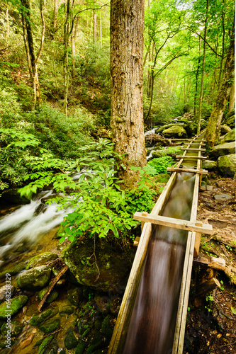 Water flume along cherokee orchard road great smoky mountains national park; Tennessee united states of america photo