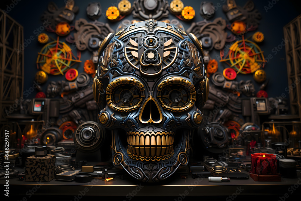skull and bones, halloween and day of the dead