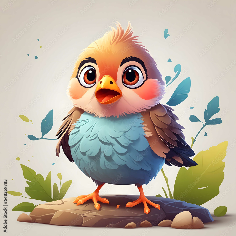 Finch Bird Illustration AI Generative Finch Bird Illustration AI Generative