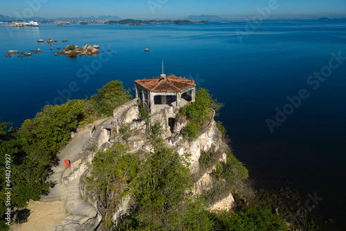 Aerial View of Observation Point at Paqueta Island Inside the Guanabara Bay at Rio de Janeiro photo