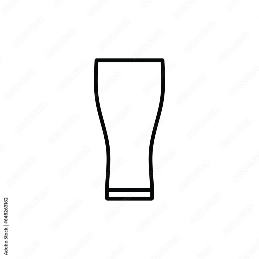 beer glass icon, silhouette of beer glass beer glass icon, silhouette of beer glass