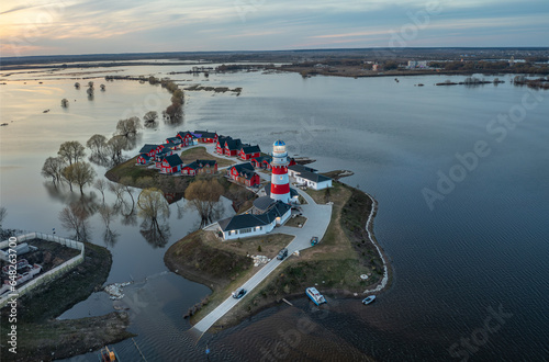 Obraz na płótnie Fishing village in Ryazan. May 2023 w salonie