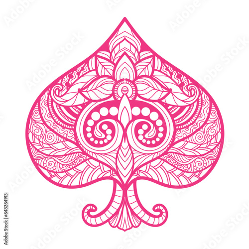 abstract floral playing cards | vector illustration