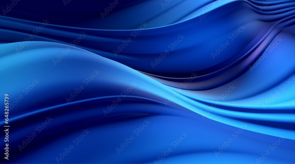 Fototapeta premium 3d Dark blue abstract waves wallpaper