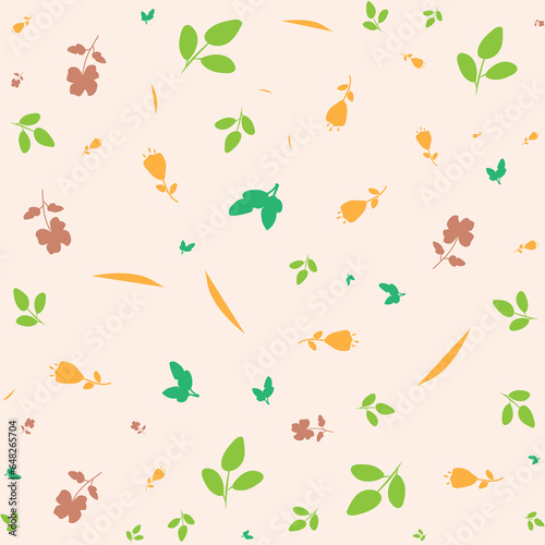 Wallpaper Mural seamless pattern with flowers Torontodigital.ca