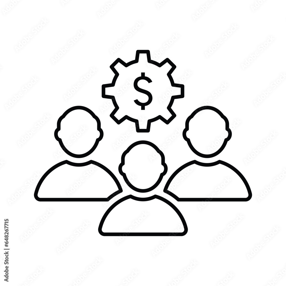 Partnership business icon. Line, outline design. Partnership business icon. Line, outline design.