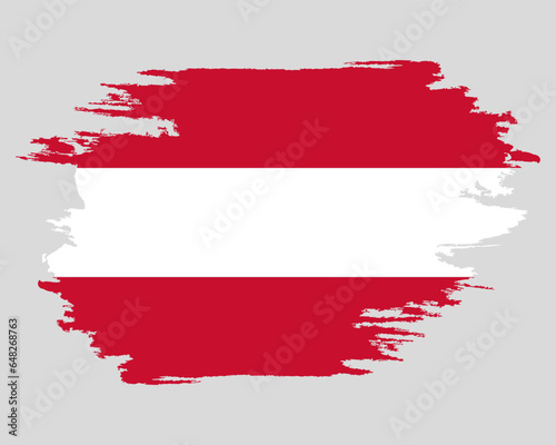 Free Download Grunge flag Austria. Painted brush stroke. Watercolor drawing, vintage flag Austria. National flag Austria with coat arms. Independence Day. Banner, poster template. - GFXLoad