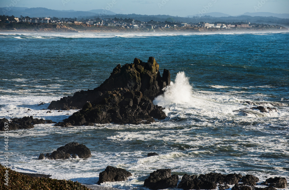 Yaquina Head Offers Excellent Views Of The Coastline; Newport, Oregon, United States Of America Yaquina Head Offers Excellent Views Of The Coastline; Newport, Oregon, United States Of America