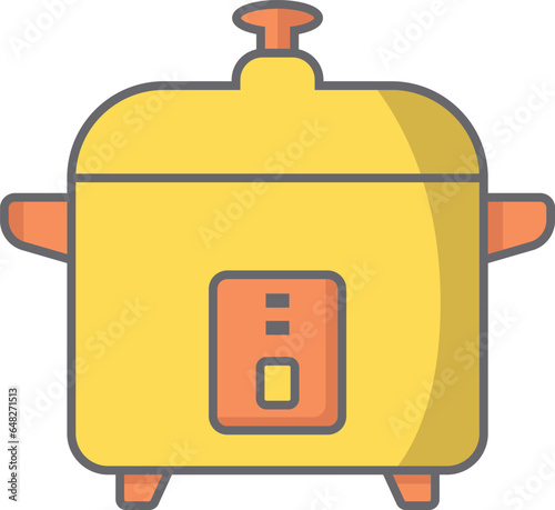 Rice cooker icon vector sign and symbol