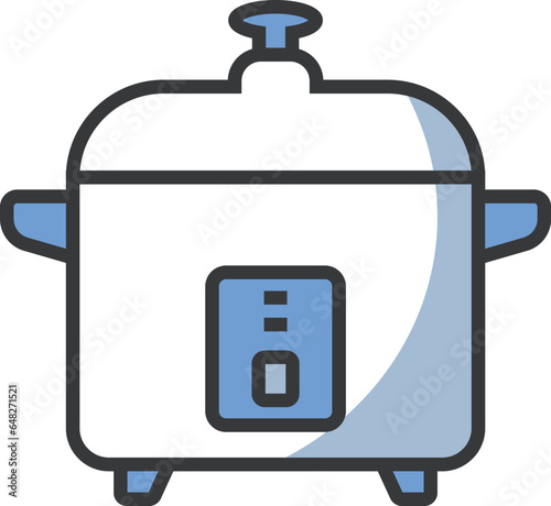 Rice cooker icon vector sign and symbol