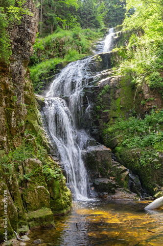 Kamienczyk Waterfall  Karkonosze mountain range in Polish Sudeten Mountains