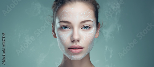 Portrait of a young woman with natural makeup. Advertising for Beauty Salon, Cosmetics, face and body skin care. © Uros