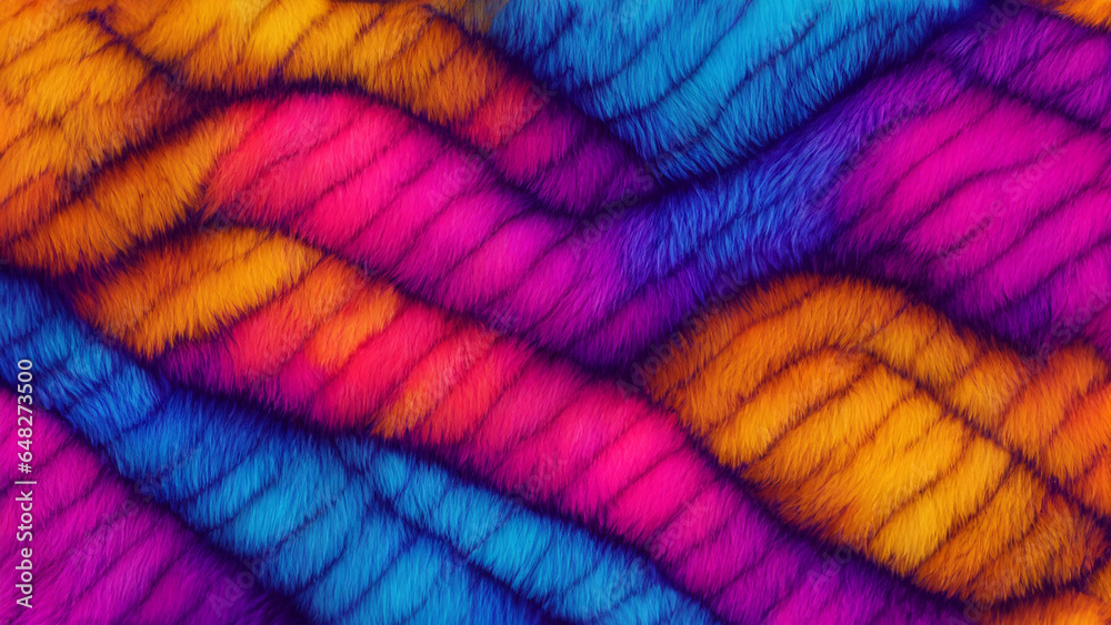 close up of colorful fabric fur close up of colorful fabric fur