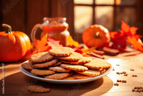 Biscochitos butter cookies, fall season baking, Thanksgiving cooking photo