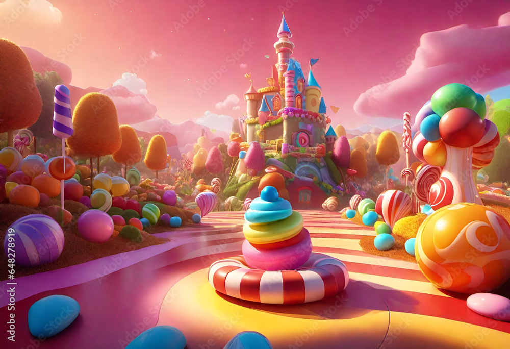 Candyland in magical world Candyland in magical world