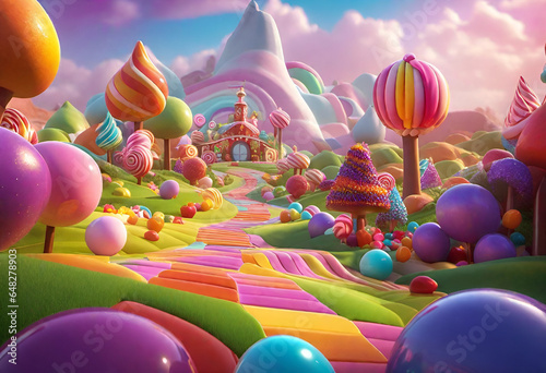 Candyland in magical world 