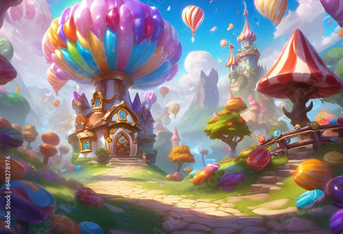 Candyland in magical world 