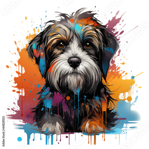 A heartwarming Shih Tzu t-shirt design, portraying the dog as a source of comfort to a person going through a difficult time, Generative Ai
