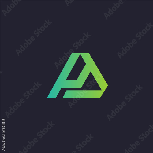 Letter PA or AP logo vector illustration