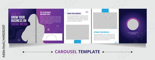 Social media post or carousel template for digital marketing Design of a corporate business flyer