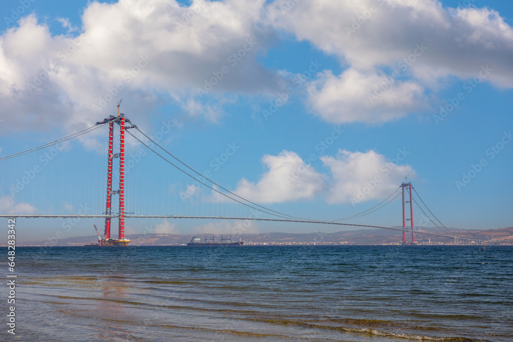 new bridge connecting two continents 1915 canakkale bridge (dardanelles bridge), Canakkale, Turkey new bridge connecting two continents 1915 canakkale bridge (dardanelles bridge), Canakkale, Turkey