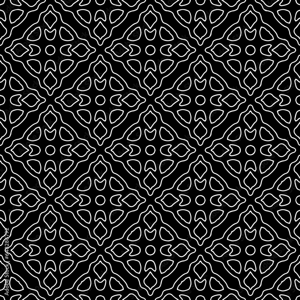 Black and white seamless pattern. Repeat pattern. Abstract background. Monochrome texture .