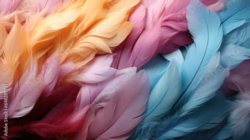Abstract feather pattern, pastel color background