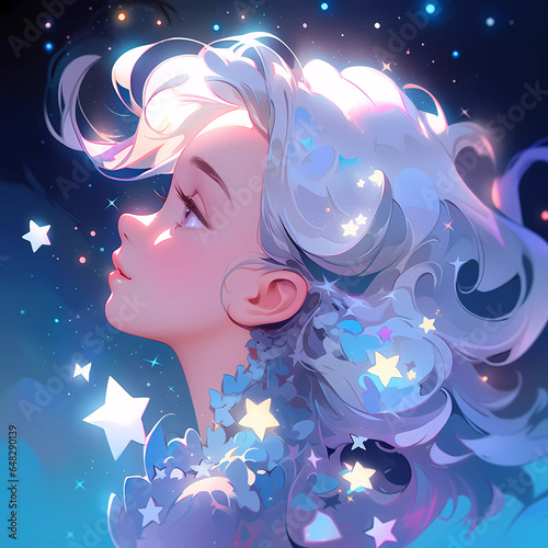 Girl Gazing at the Stars