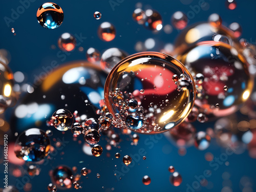 Liquid Bubbles Wallpaper AI Genarated