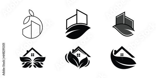 collection of building architecture sets Premium Vector
