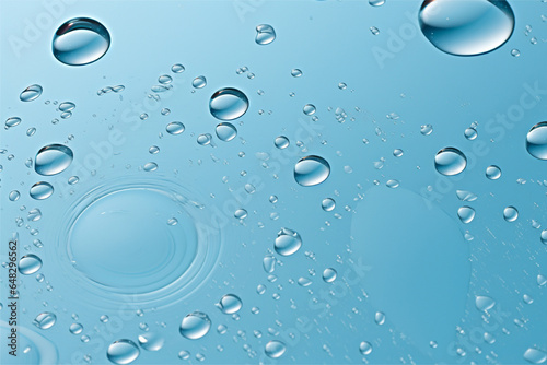 water drops on blue