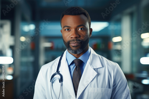 Medical professional wearing a white lab coat, representing healthcare and expertise