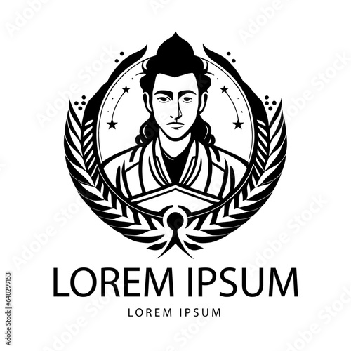 Vector illustration of martial arts silhouette logo