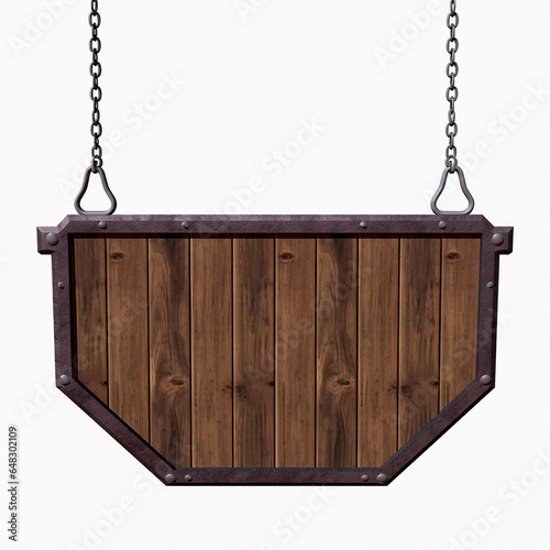 Fototapeta Naklejka Na Ścianę i Meble -  Wood board 3d isolated on white perfect for composition