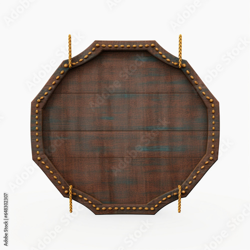 Fototapeta Naklejka Na Ścianę i Meble -  Wood board 3d isolated on white perfect for composition