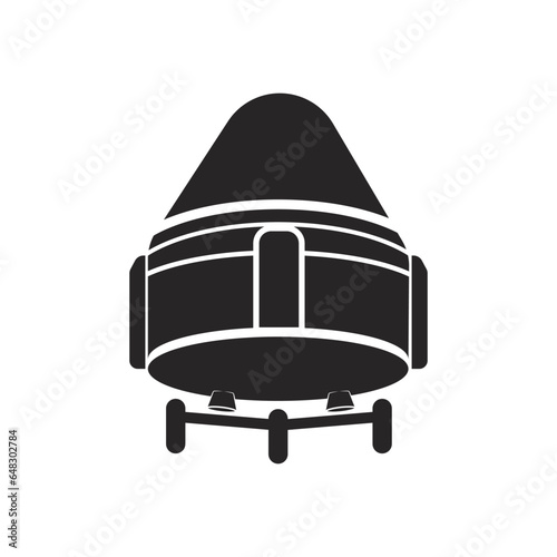 Astronaut, capsule, landing icon	
