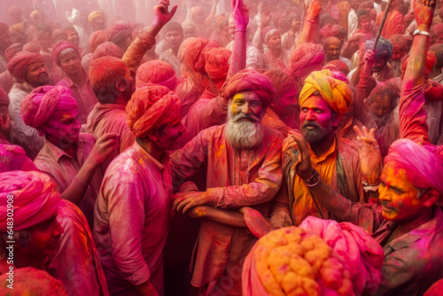 people at Holi festival in India