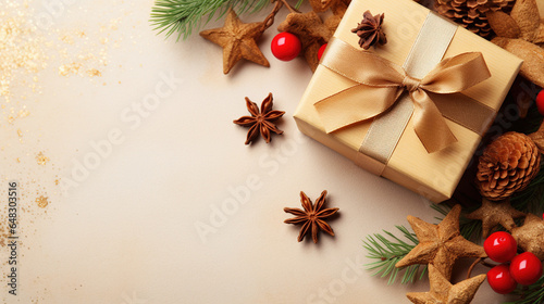 christmas background with christmas decorations © ashar