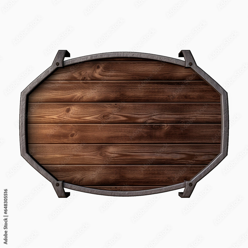 Naklejka premium Wood board 3d isolated on white perfect for composition