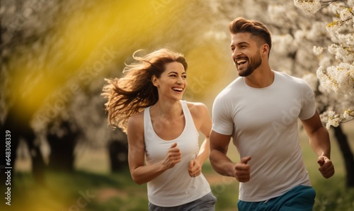 couple Running in the park
